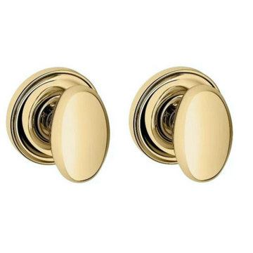 Baldwin 5025 Passage Door Knob Set with 5048 Rose from the Estate Collection